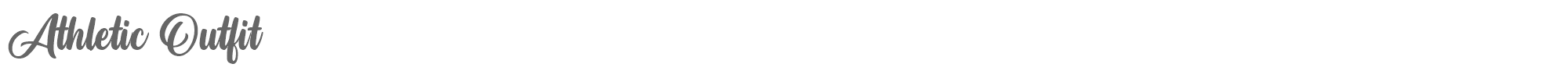 Sample characters Athletic Outfit Font